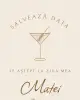 Invitație online de Aniversare importantă, modelul Martini cu Măsline