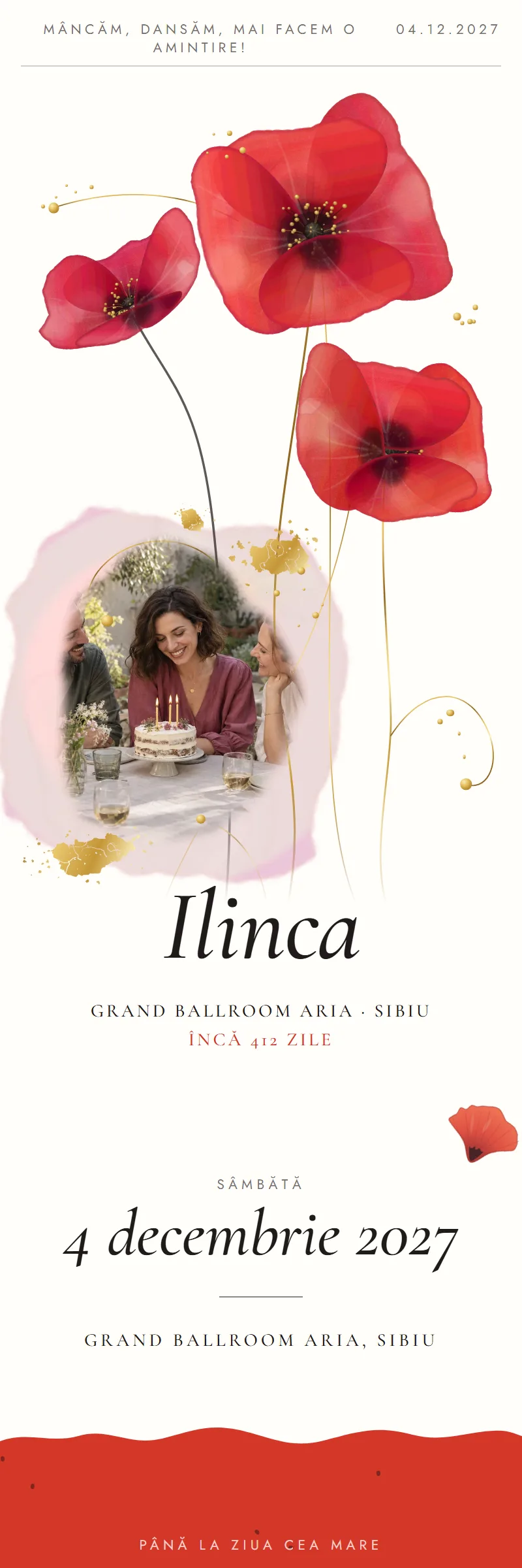 Invitație online de Aniversare importantă, modelul Inimă de Mac