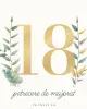 Invitație online de Majorat, modelul Eucalipt Aurit