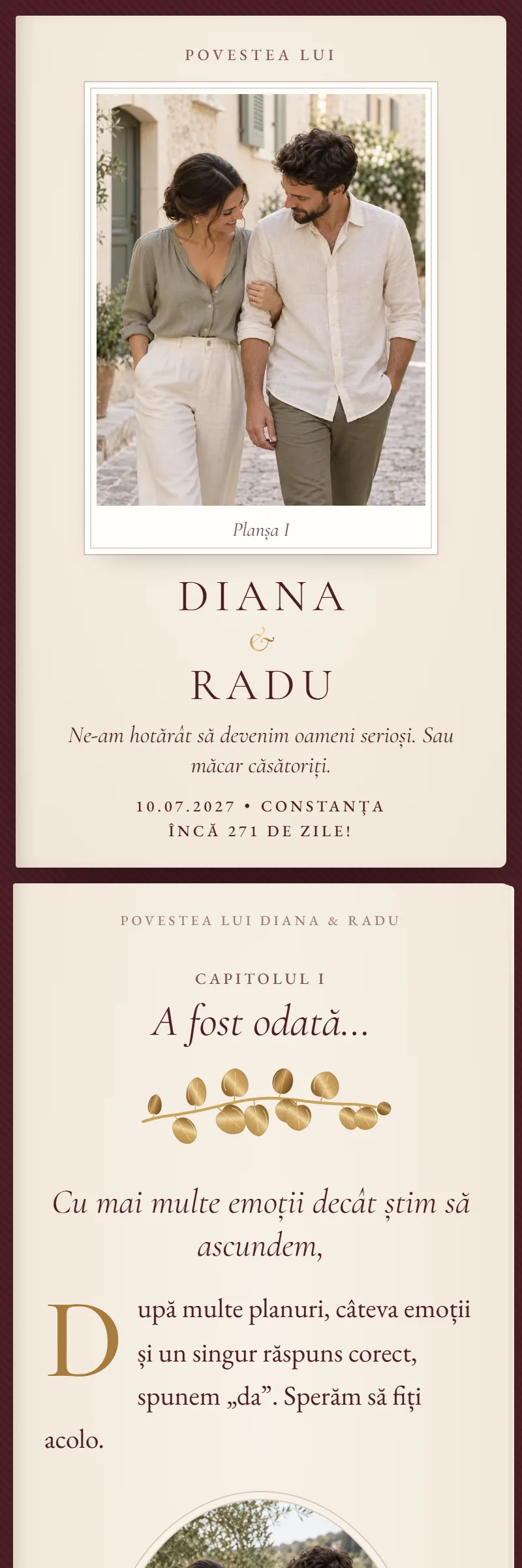 Invitație online de Nuntă, modelul Cartea de Povești
