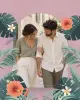 Invitație online de Nuntă, modelul Grădina Tropicală